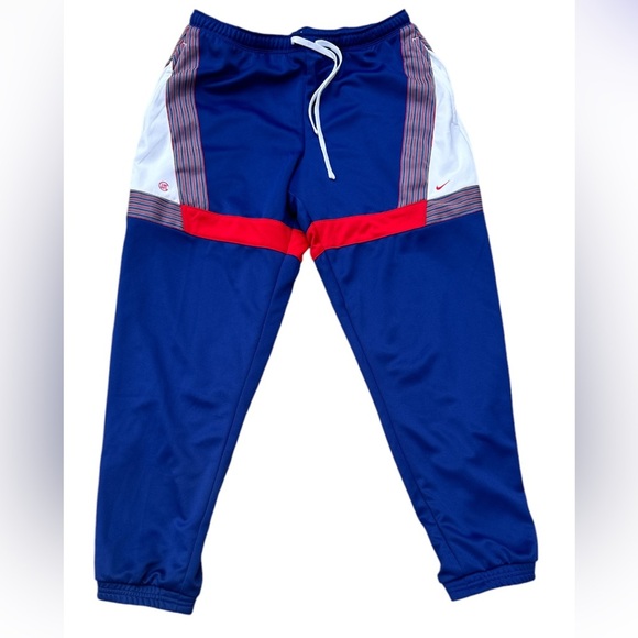 Nike x Clot Woven Track Pants Deep Royal Red White sz Large - Picture 1 of 4